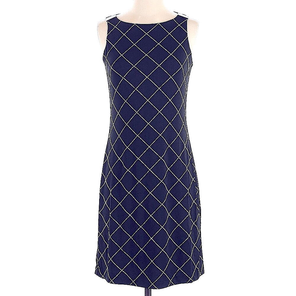 White House Black Market WHBM Window Weave Shift Dress